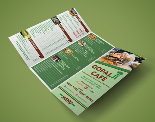 Trifold Restaurant Menu